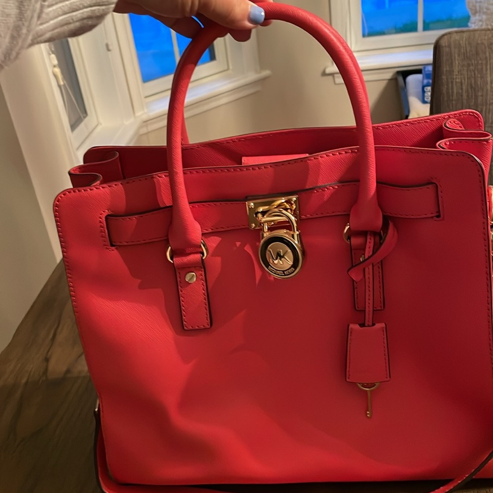 Michael Kors Satchel Leather Whipped Hamilton Shoulder Bag